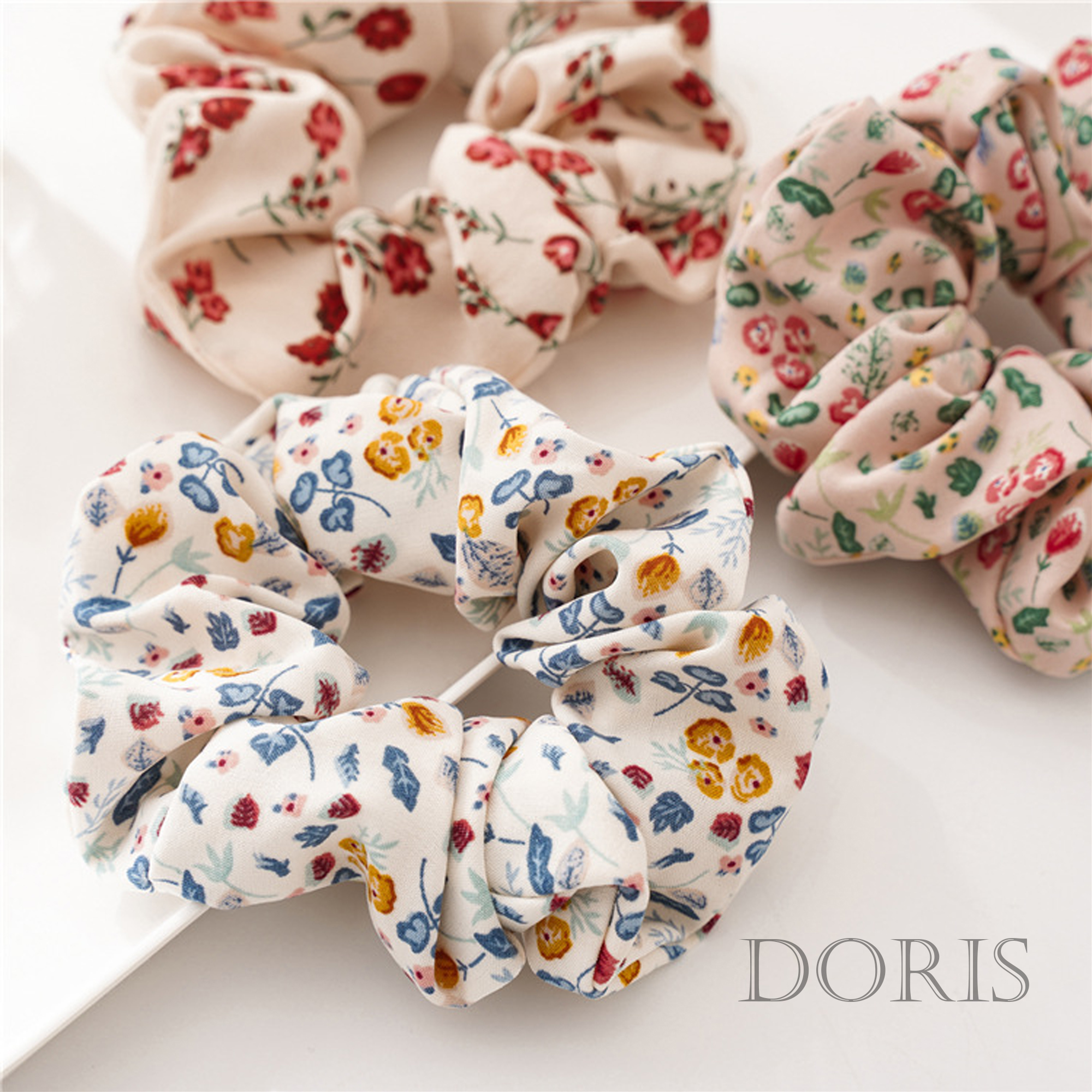 Dây cột tóc Scrunchies Hoa đáng yêu - DORIS HOUSE
