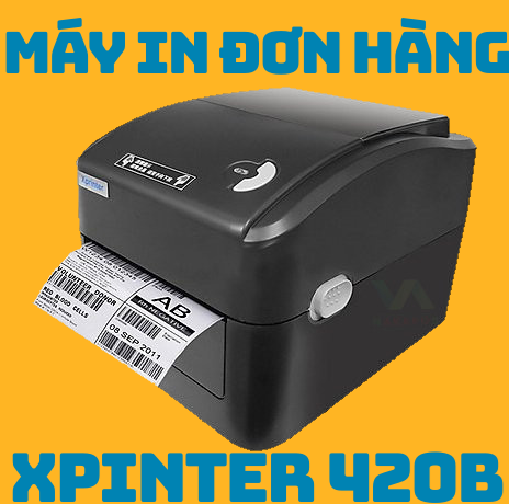 Máy in NAKAPOS Xprinter XP420B in đơn hàng tem vận chuyển từ điện thoại Iphone Android và Macbook Windowns không dây qua LAN Wifi