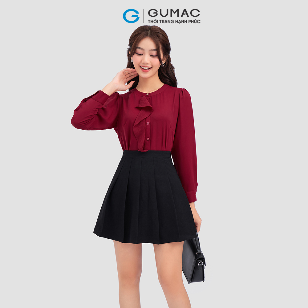 Chân váy A xếp ly thời trang GUMAC VC12051