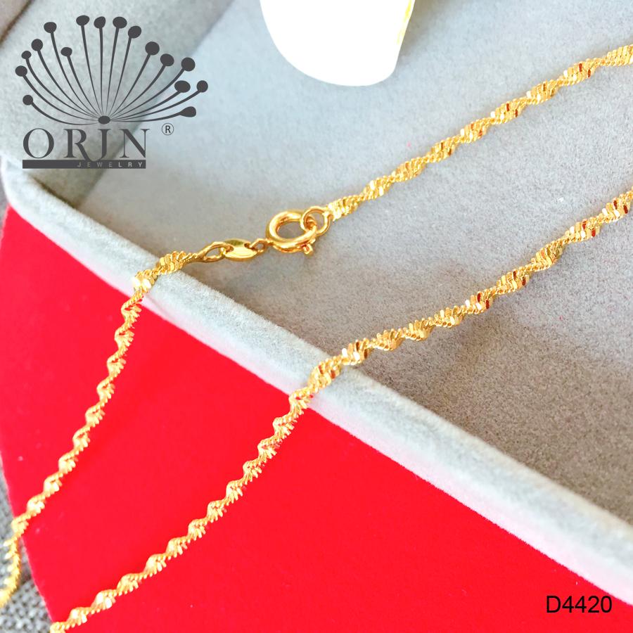 dây chuyền dát vàng 18k kiểu xoắn cực đẹp