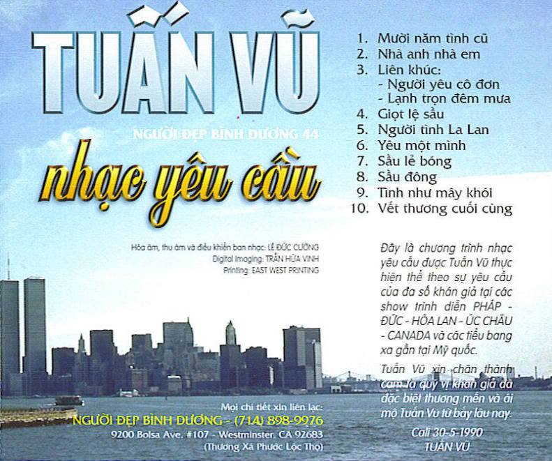 Bộ 8 đĩa cd nhạc Tuấn Vũ 1