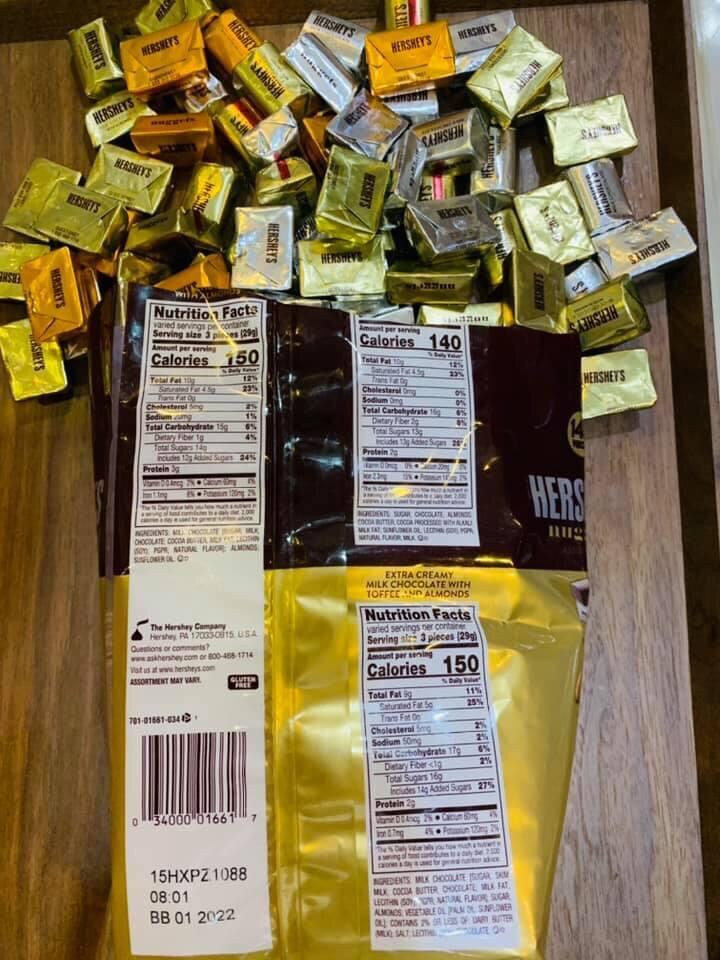 CHOCOLATE HERSHEY NUGGETS ASSORTMENT 145 Viên 1.47kg (HSD 05.2022)