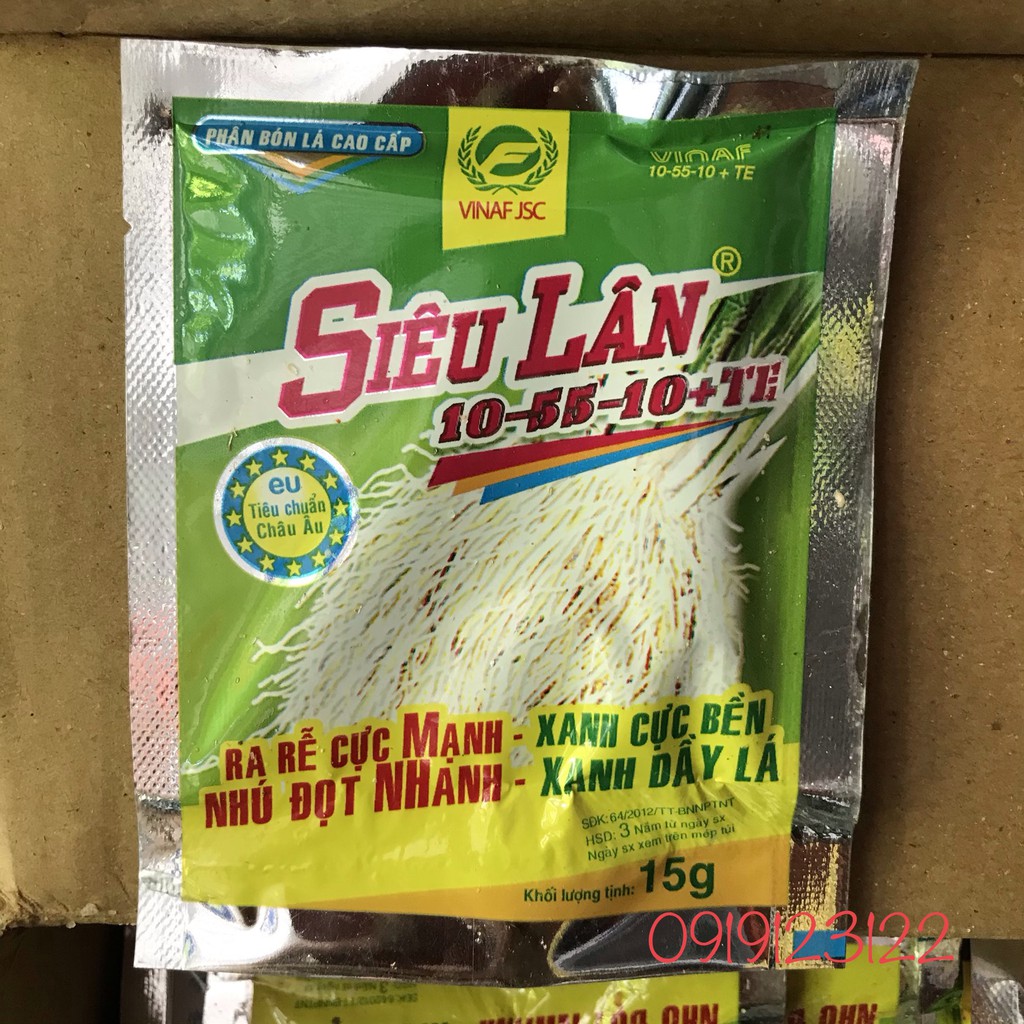 Phân bón siêu lân 10-55-10 kích rễ, làm dày lá