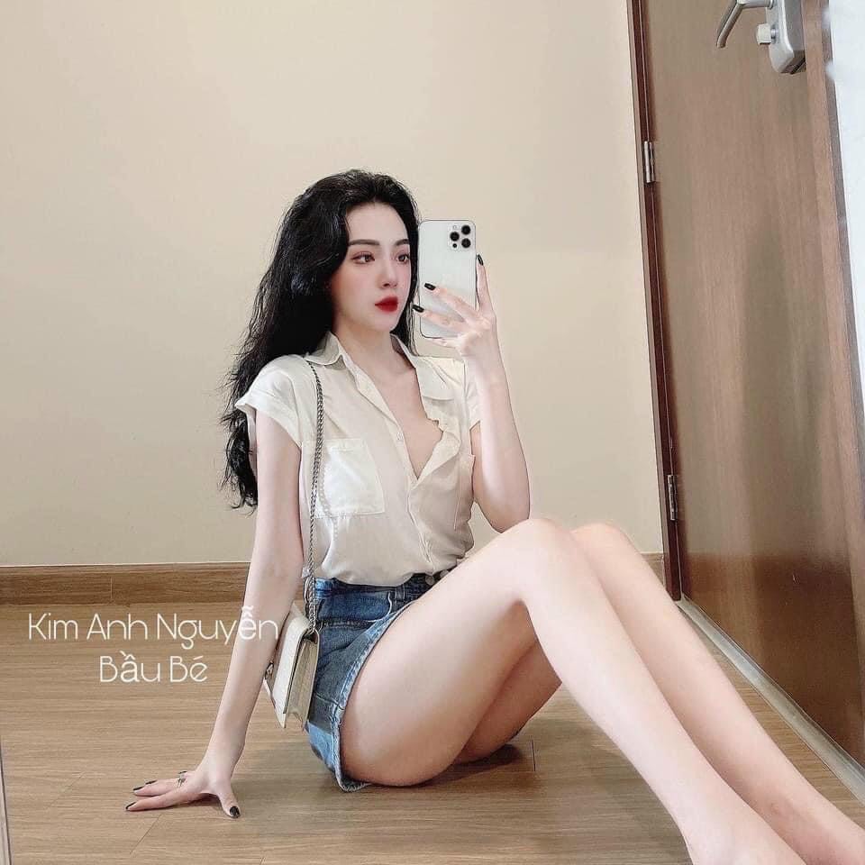 áo sơ mi đũi trắng 2 túi tay cộc