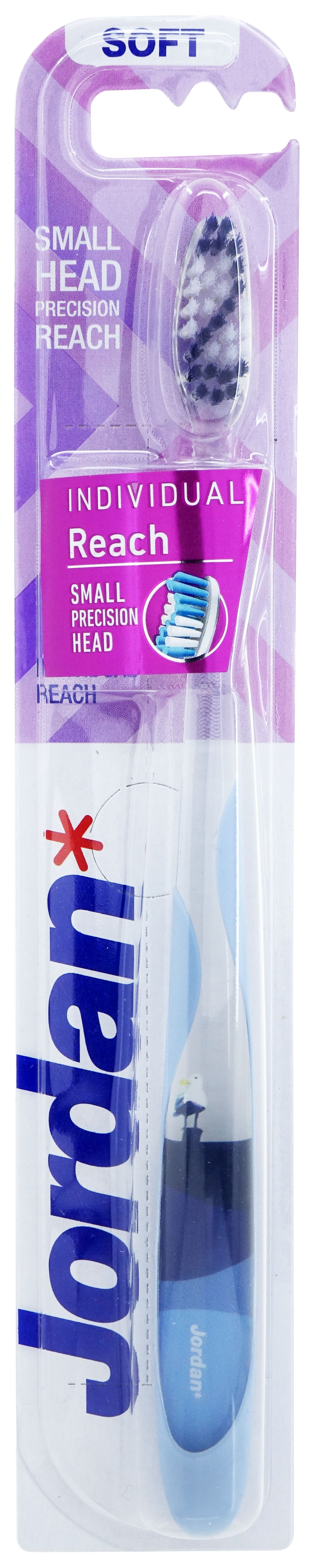 Jordan Combo 2 Bàn chải đánh răng Jordan Individual Reach, Lông mềm chữ S