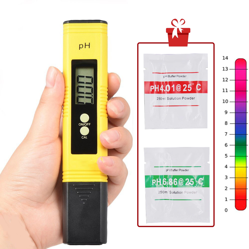 Bút đo độ ph - máy đo độ ph - bút thử độ ph của nước cao cấp có màn hình led, có hộp đựng, đo nhanh, chính xác nước uống, nước máy, hồ cá, bể cá , thủy canh