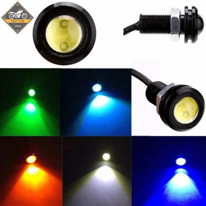Cặp led xinhan nút áo gắn xe máy SH 44 (Sáng xanh dương) - Kmart