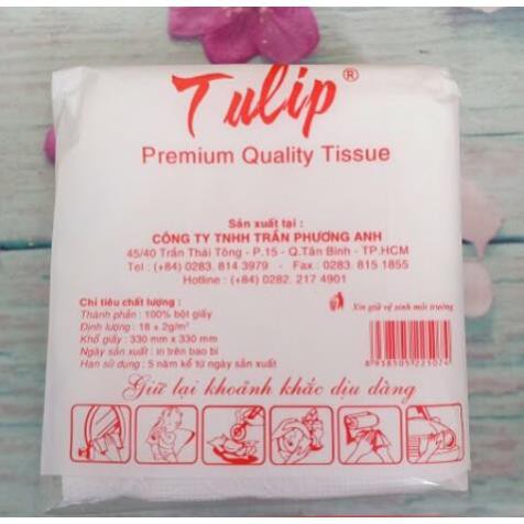 Giấy vuông tulip dùng vệ sinh cho bé