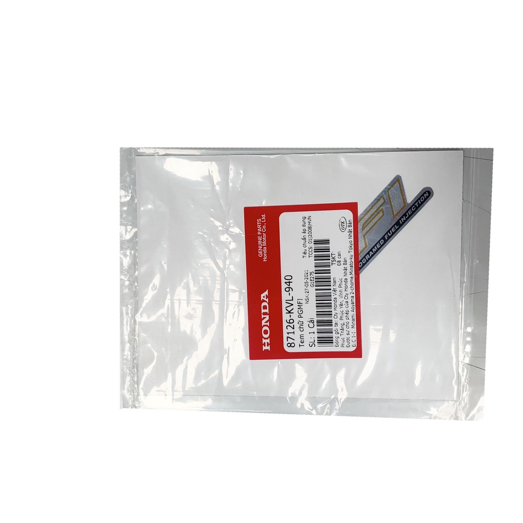 Tem chữ HONDA PGM FI FUTURE (87126KVL940) QASCO
