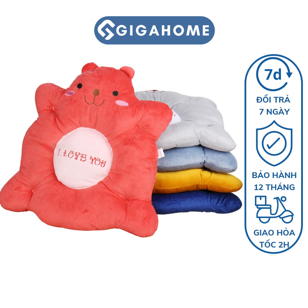 Đệm lót ghế, ngồi bệt gigahome hình thú bông dày, không xù lông 6718