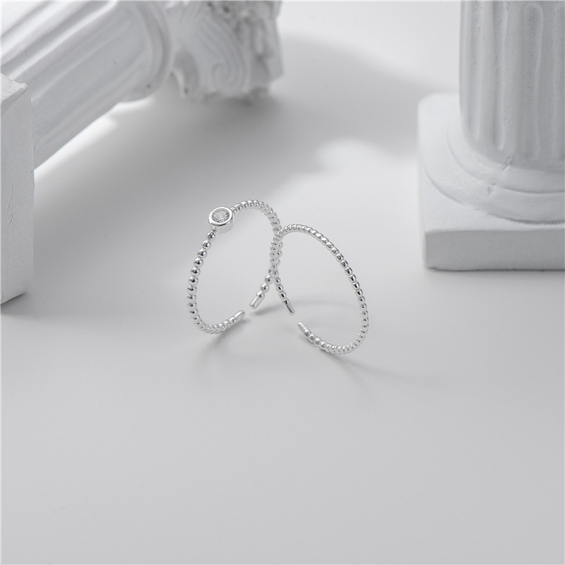 Nhẫn nữ set nhẫn bạc đốt bi bạc s925 Cá jewelry