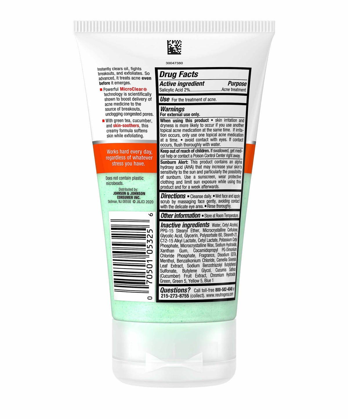 Neutrogena Oil-Free Acne Stress Control Scrub _ 125ml