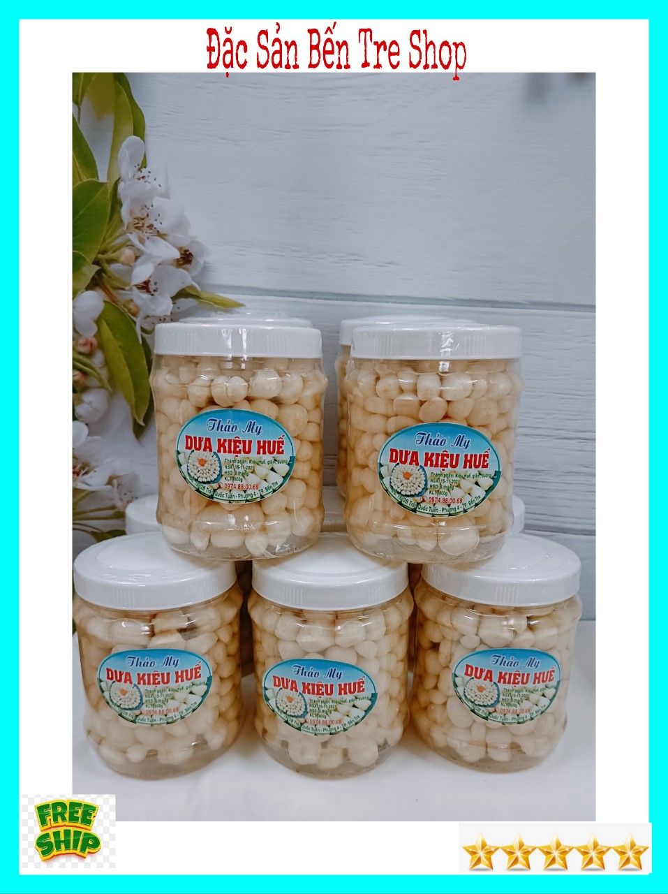(Freeship) Dưa kiệu Huế chua ngọt hủ 850gr