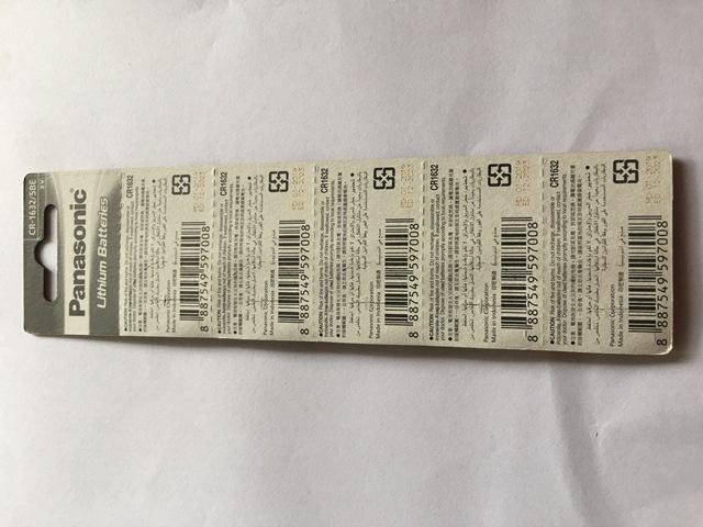 Pin CR1632 Panasonic 3V Lithium Vỉ 5 Viên