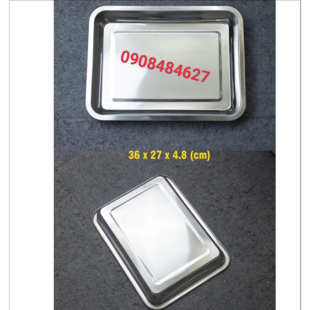 Khay Sâu Inox Dùng Bưng Bê / Đựng Thức Ăn