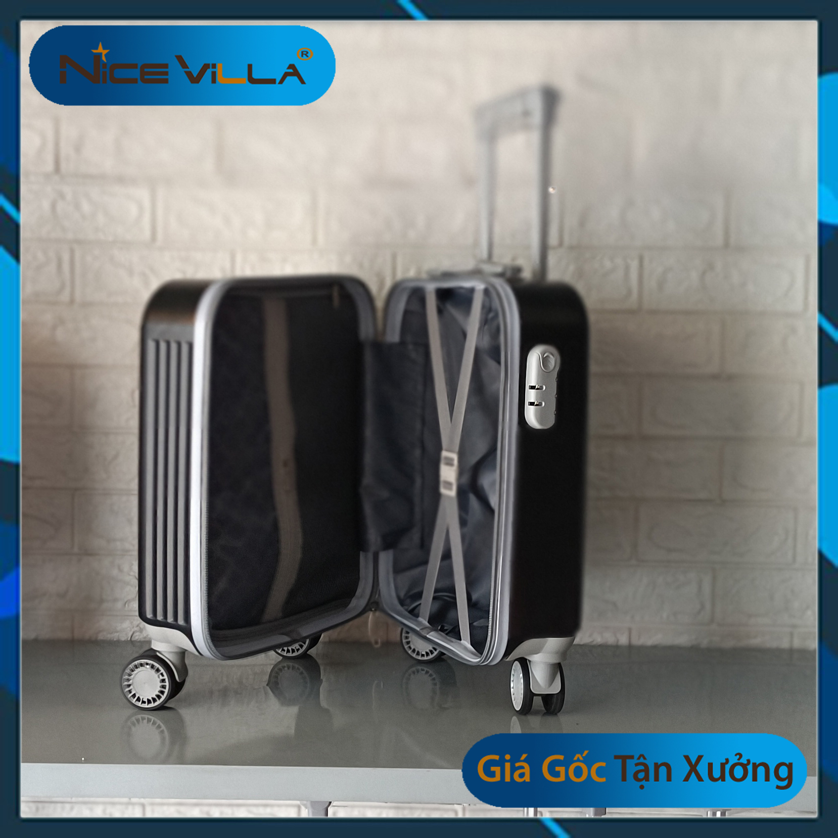 Vali nhựa Pc + Abs NiceVilla 16 Inch Gọn Nhẹ