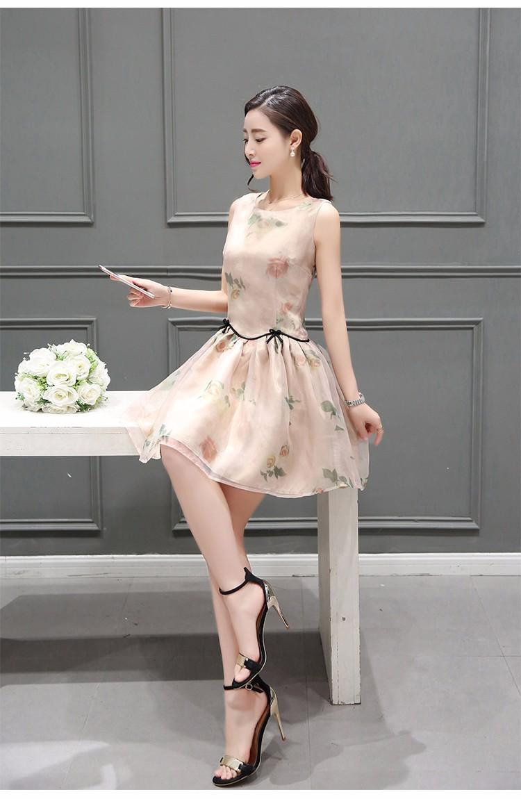 [HCM]Đầm Xòe Họa Tiết Dịu Dàng