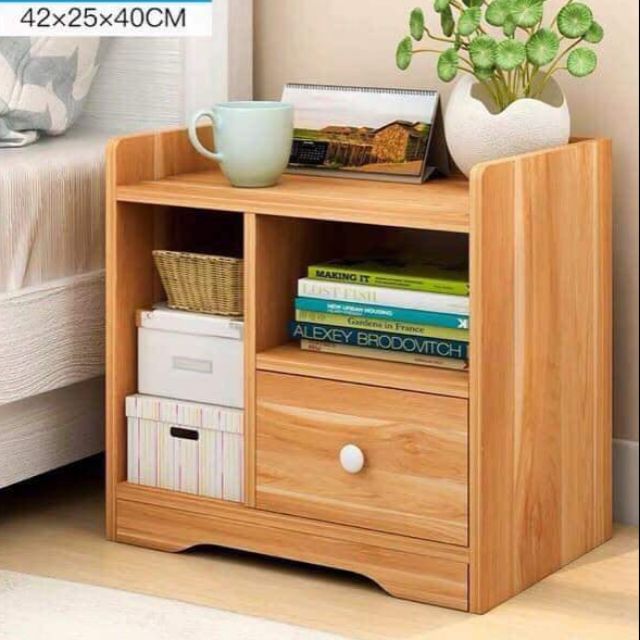 Tủ đầu giường 3 ngăn bằng gỗ