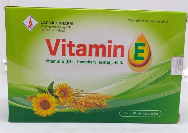 Vitamin E lạc việt pharm - Giúp Hỗ Trợ Đẹp Da, Sáng  Mịn
