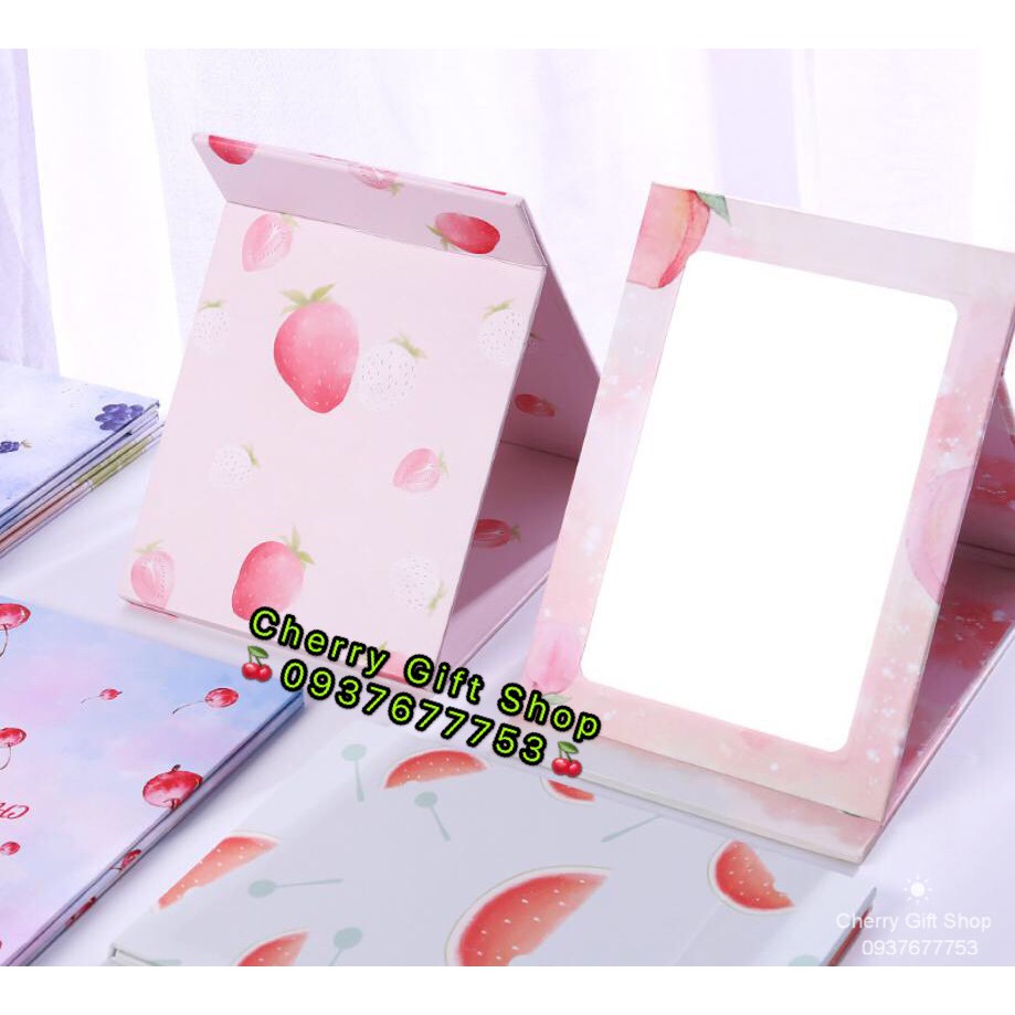 GƯƠNG ĐỂ BÀN MINI CẦM TAY CUTE NHIỀU MÀU GƯƠNG GẬP ĐỂ BÀN