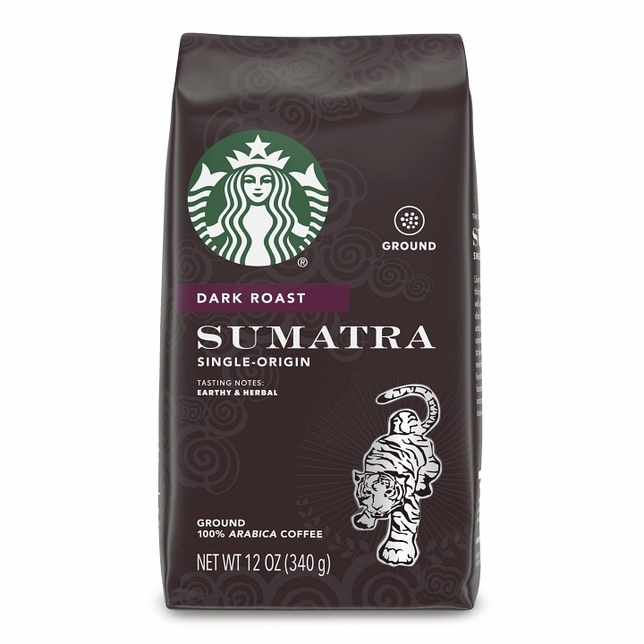 cà phê starbucks rang xay sẵn nguyên chất 100% arabica coffee, sumatra dark 340g (usa) 3