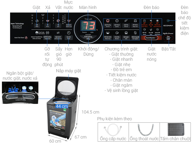 [TRẢ GÓP 0%] Máy giặt Panasonic Inverter 11.5 Kg NA-FD11VR1BV (Giá áp dụng giao tại HN, HCM& các tỉnh liên hệ shop)