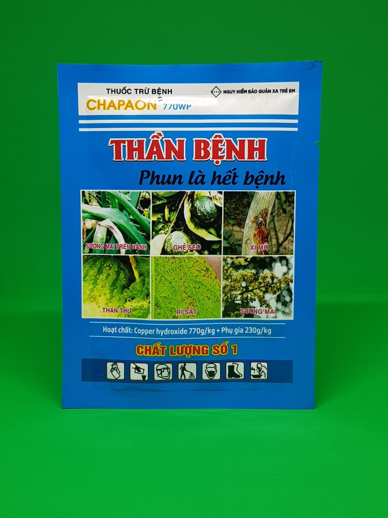 SẢN PHẨM GỐC ĐỒNG TỔNG HỢP (KHÔNG CÒN PHẢI HÒA VỚI VÔI) TRỪ RỈ SẮT, NẤM HỒNG, GHẺ SẸO, THÁN THƯ, XÌ MỦ, SƯƠNG MAI, ĐỐM LÁ, PHẤN TRẮNG, MỐC SƯƠNG  - Thanbenh20Gram
