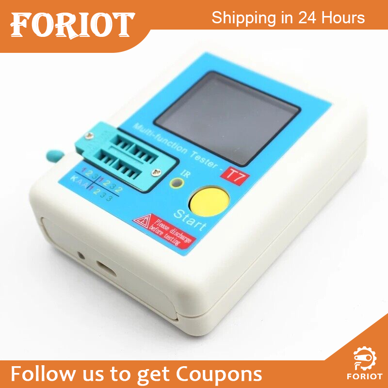 Foriot Chính Thức LCR-T7 Máy Kiểm Tra Bóng Bán Dẫn TFT Diode Máy Kiểm Tra Điện Dung LCR ESR Máy Đa Chức Năng Máy Đồng Hồ Đo Vạn Năng