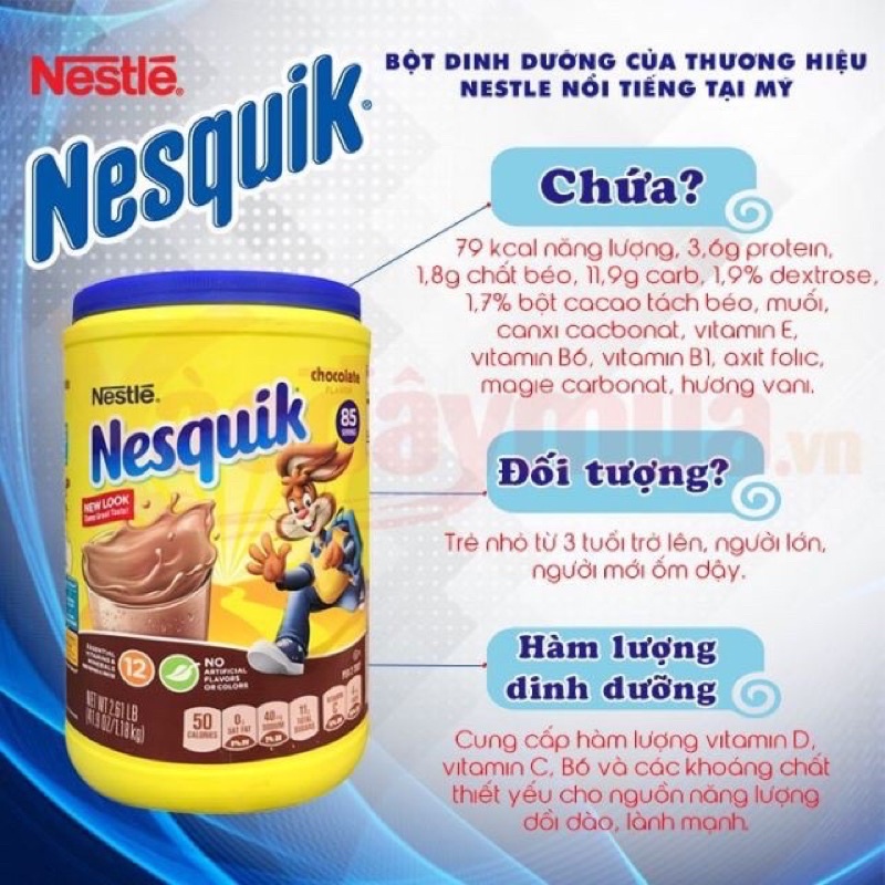 Bột Cacao Pha Sữa Nestle Nesquik