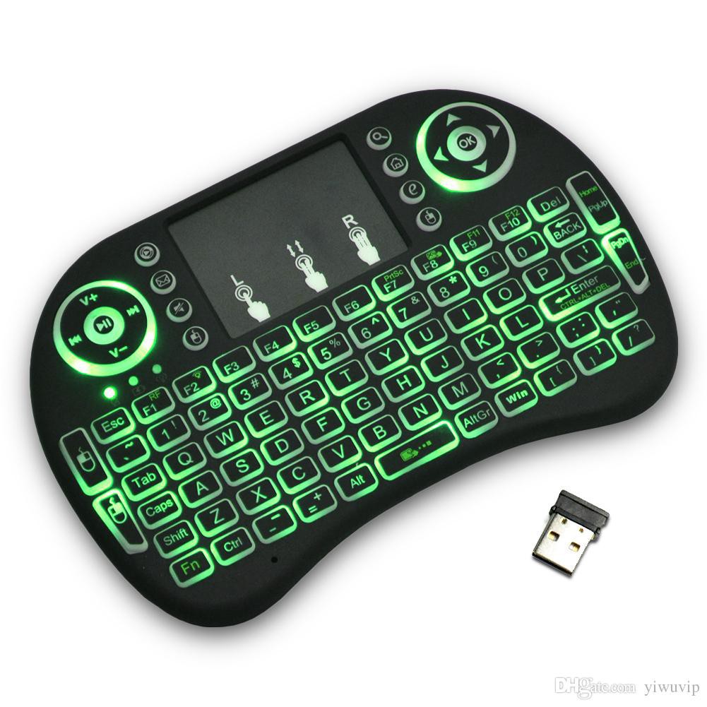 Bàn phím kiêm chuột bay I8 FRO (Có đèn Led) dành cho Android TV box, Smart TV, Laptop( CÓ KÈM PIN SẠC 5C)