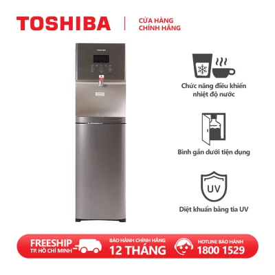 [TRẢ GÓP 0%] Cây nước nóng lạnh Toshiba RWF-W1830UVBV(T) - Bình gắn dưới - Diệt khuẩn bằng tia UV - Điều khiển cảm ứng - Chỉnh được nhiệt độ nước - Cảm biến ánh sáng, tiết kiệm điện 20% - Hàng chính hãng, bảo hành 12 tháng.