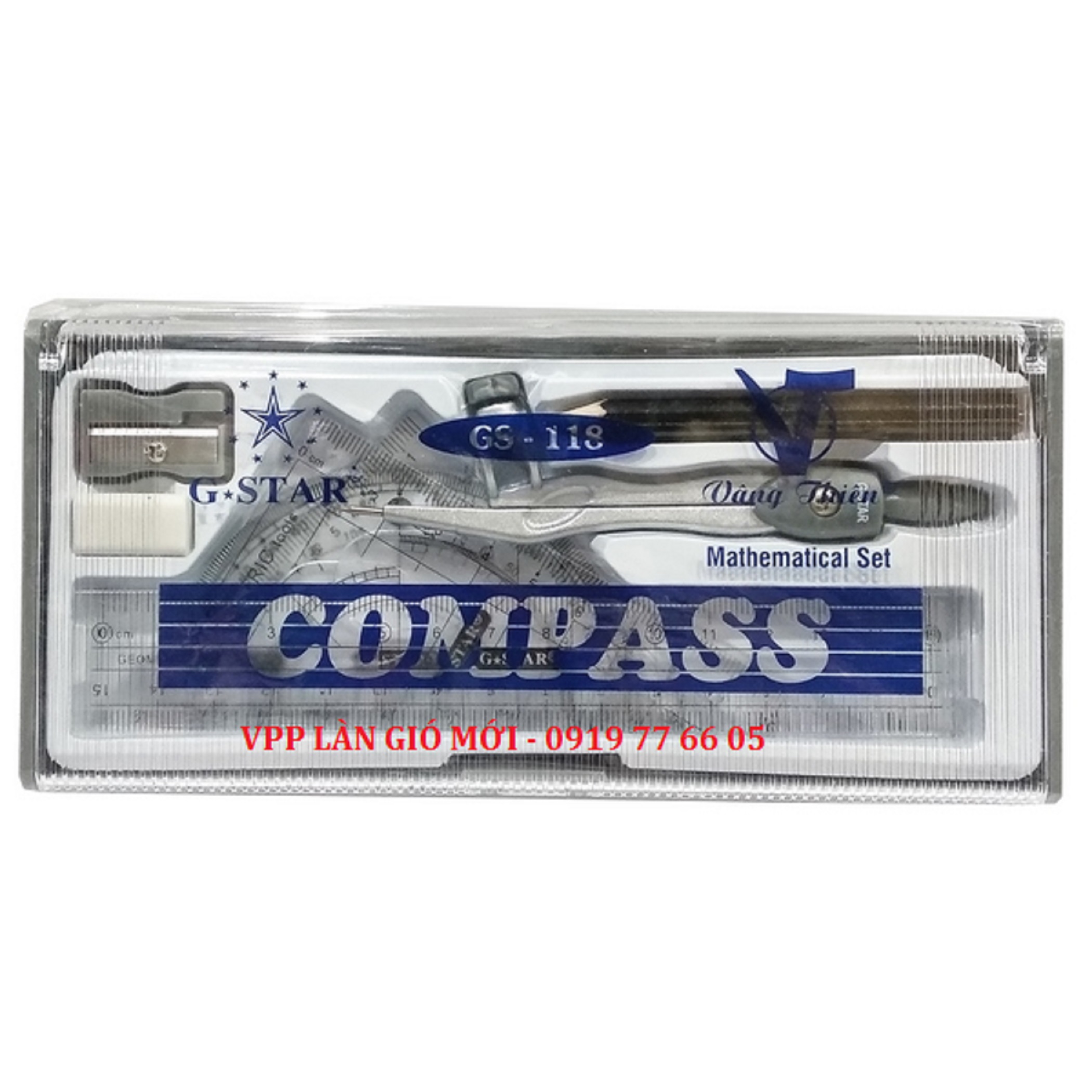 Compa Set Gstar Gs U-118 with Vpp Ruler New Breeze