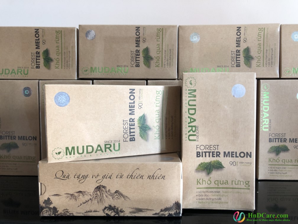 Combo 3 hộp Viên Uống Khổ Qua Rừng Mudaru (Hộp 90 viên) - thanh nhiệt, hỗ trợ điều trị tiểu đường, mỡ máu