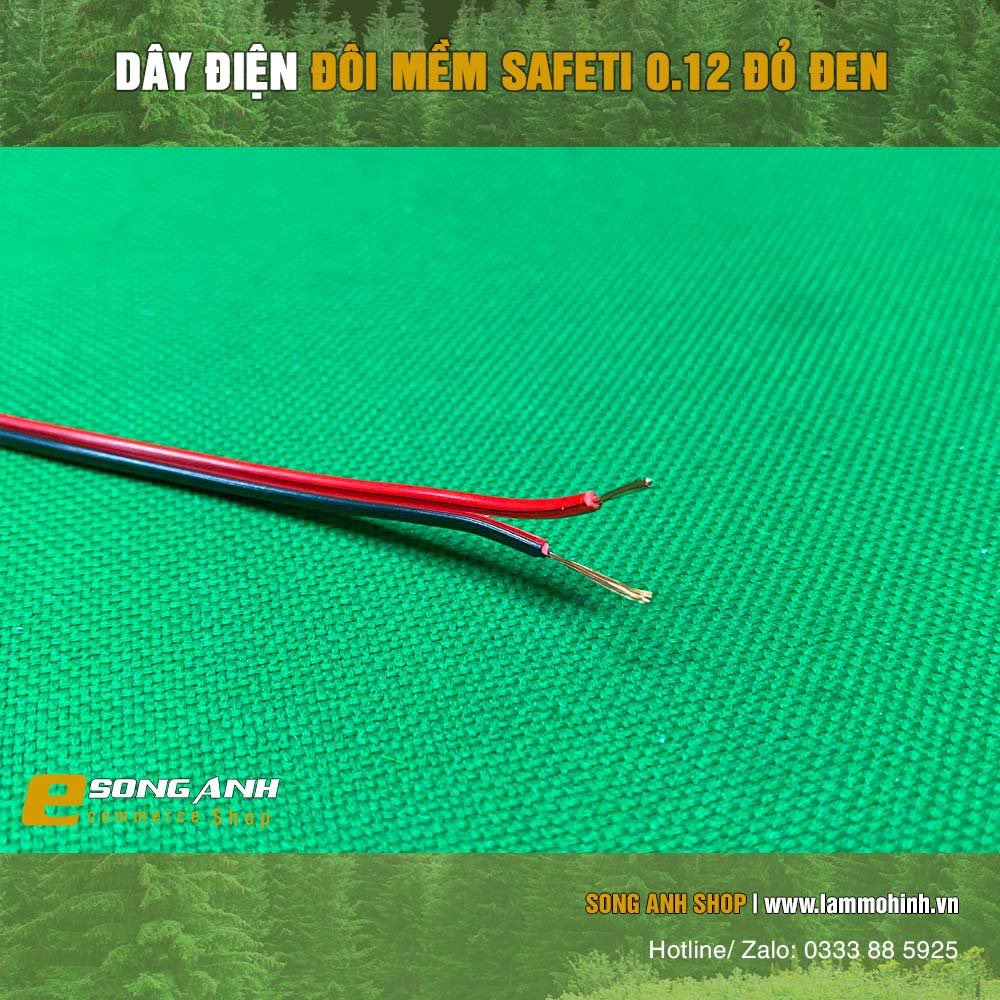 Dây điện đôi mềm SAFETI 0.12 màu đỏ đen ( 5 mét )