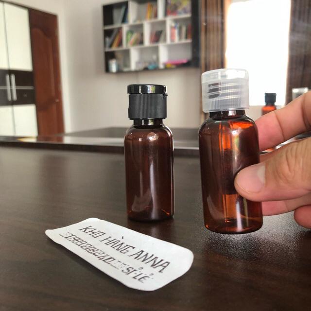 Chai Pet Nâu- Chai nhựa trong suốt chiết Mỹ phẩm- Chai Nâu 30ml Xịt sương/ xịt giọt/ nắp bật/ nắp nhôm