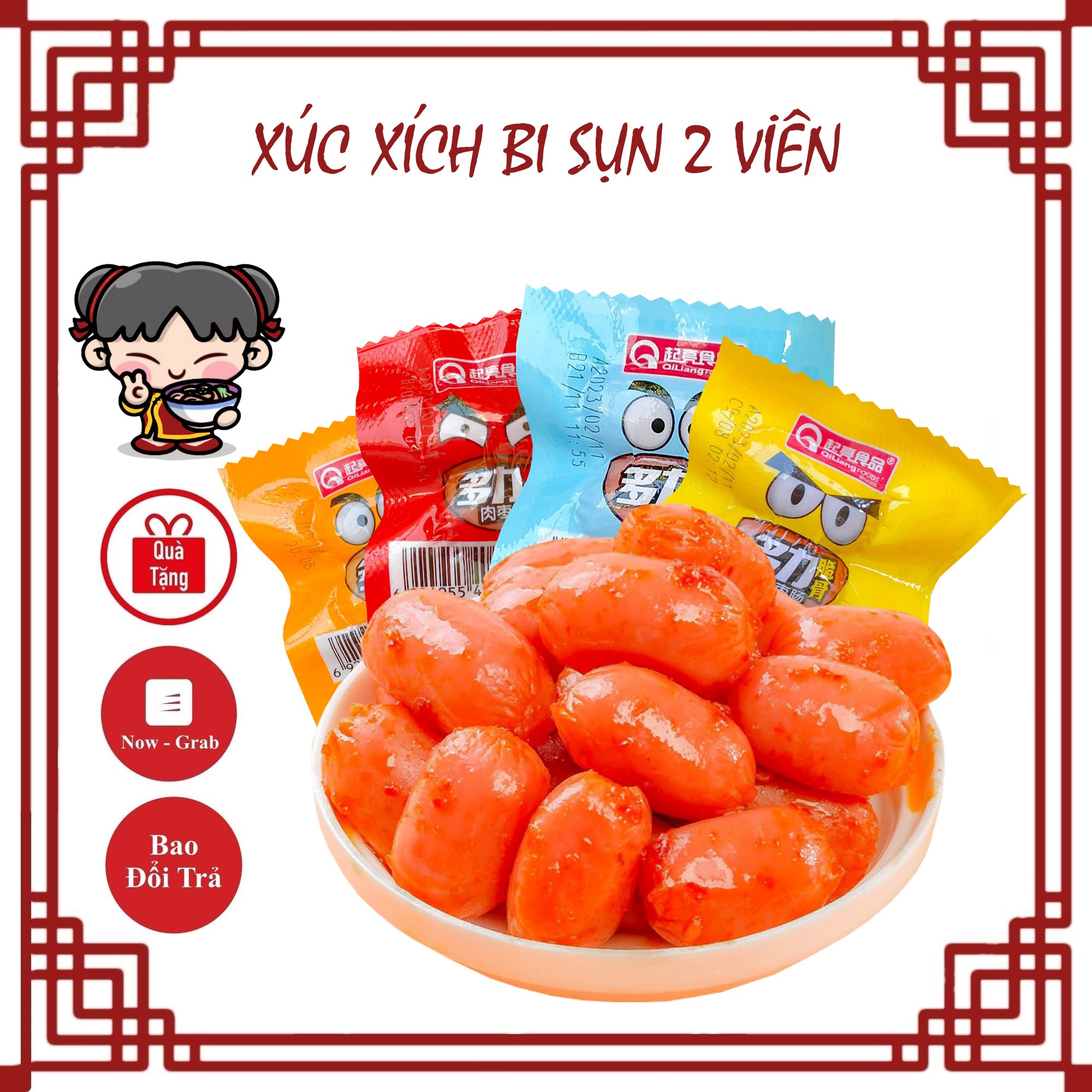 Xúc Xích Bi Sụn 2 Viên Ăn Liền
