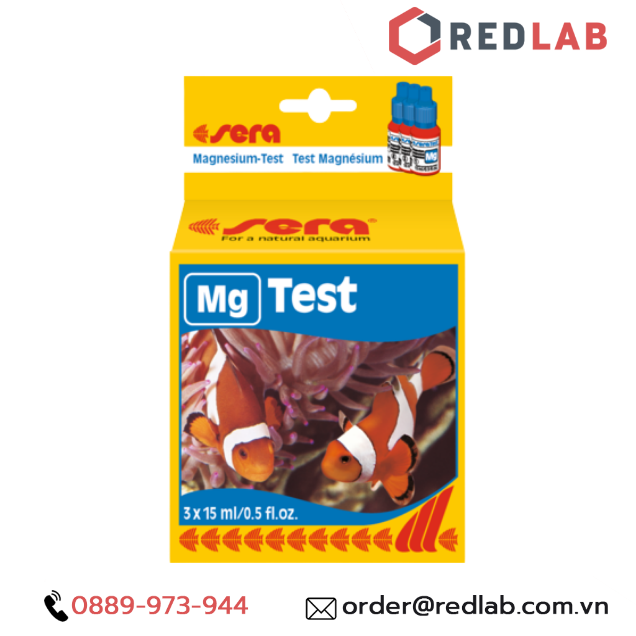 Bộ Test Mg Sera - Kiểm tra nhanh nồng độ Magie trong nước thủy sản giá tốt, CÓ VAT