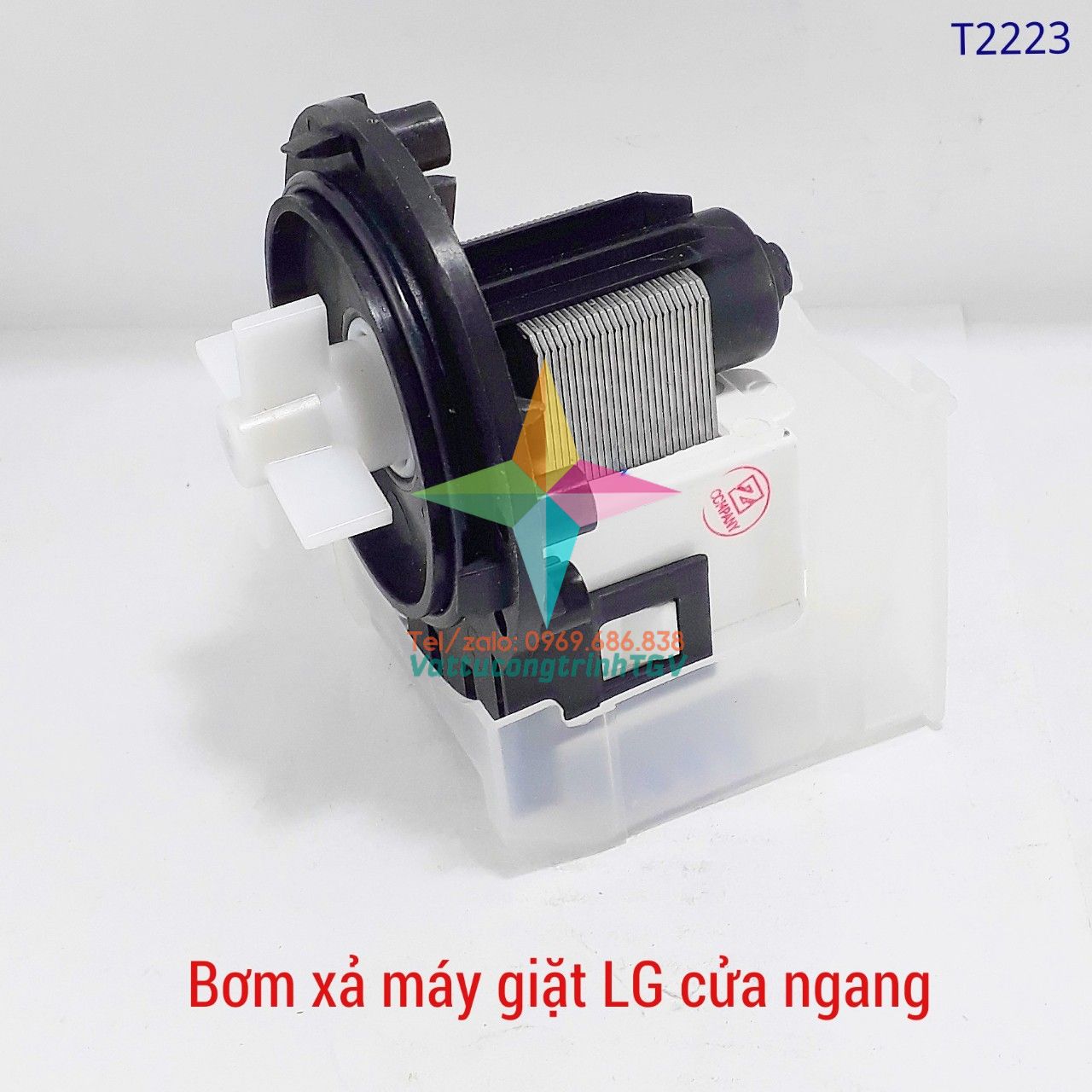 Bộ bơm xả máy giặt LG của ngang dạng bắt vít hãng.