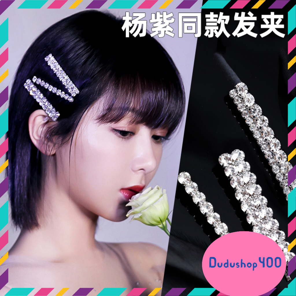 Set 3 kẹp mái đính đá hàn quốc sang chảnh