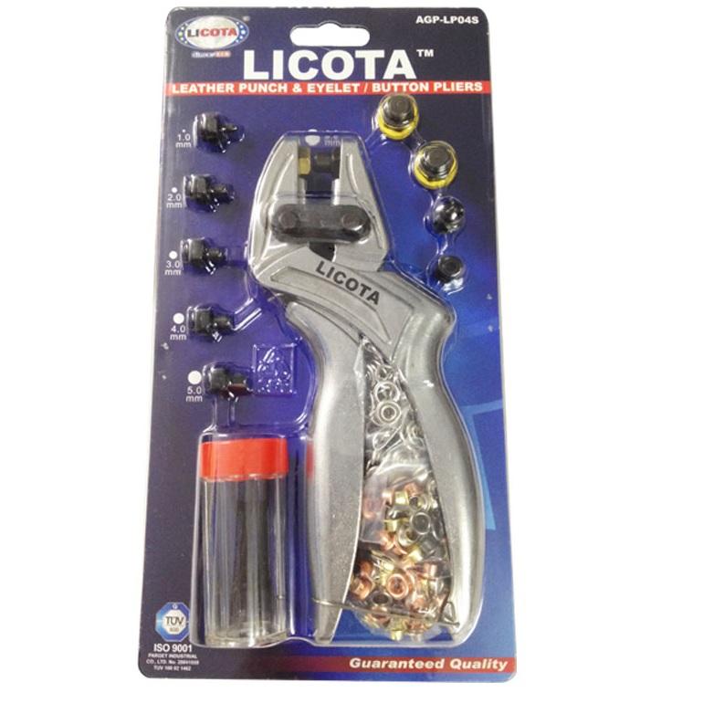 Kìm bấm lỗ dây nịt cao cấp Licota kèm khoen - AGP-LP04S