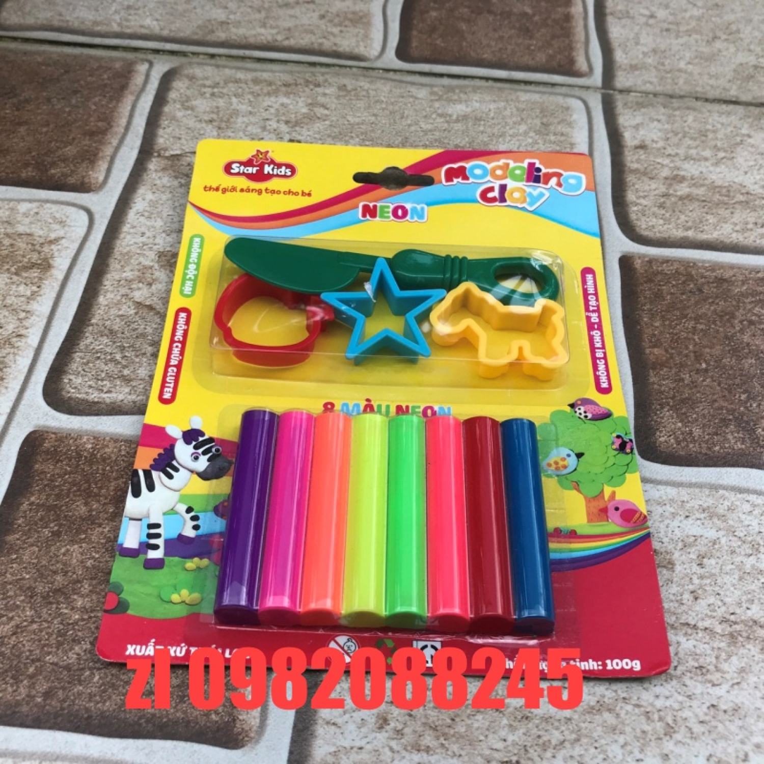 Thái Lan Vỉ đất sét nặn cho bé hiệu Star kid .[(Hàng cao cấp sẵn hàng, giá sỉ)