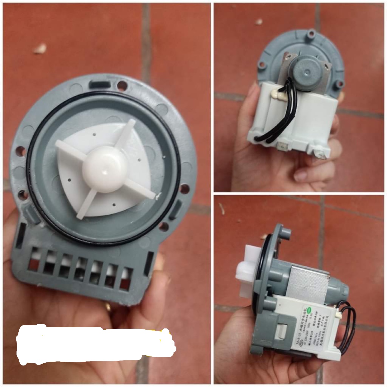 Bơm xả máy giặt Toshiba cửa ngang Chính Hãng loại bắt vít
