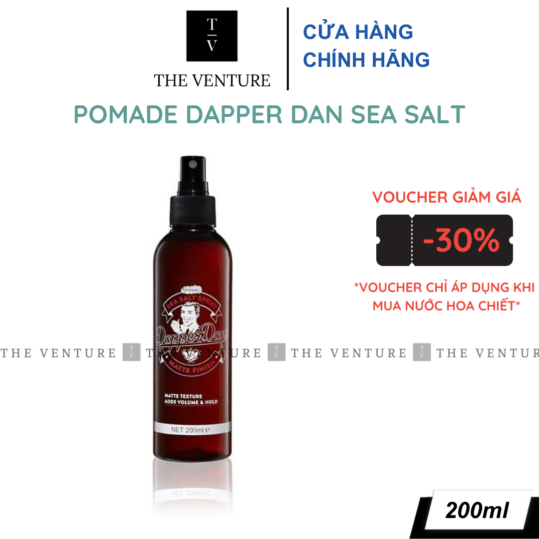 Chai Xịt Tạo Phồng Giữ Nếp Dapper Dan Sea Salt Spray Chính Hãng - Pre-Styling Dapper Dan Sea Salt Spray 200ml