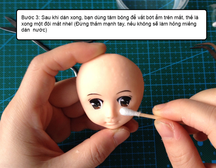 Miếng dán mắt chibi tạo hình đất sét
