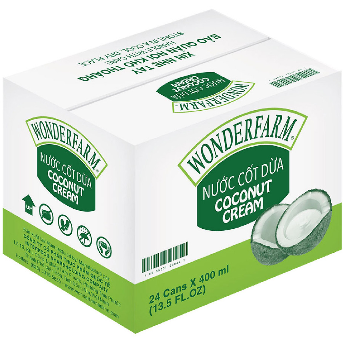 Nước Cốt Dừa Wonderfarm Lon 400ML - cốt dừa, nước dừa - Gia store