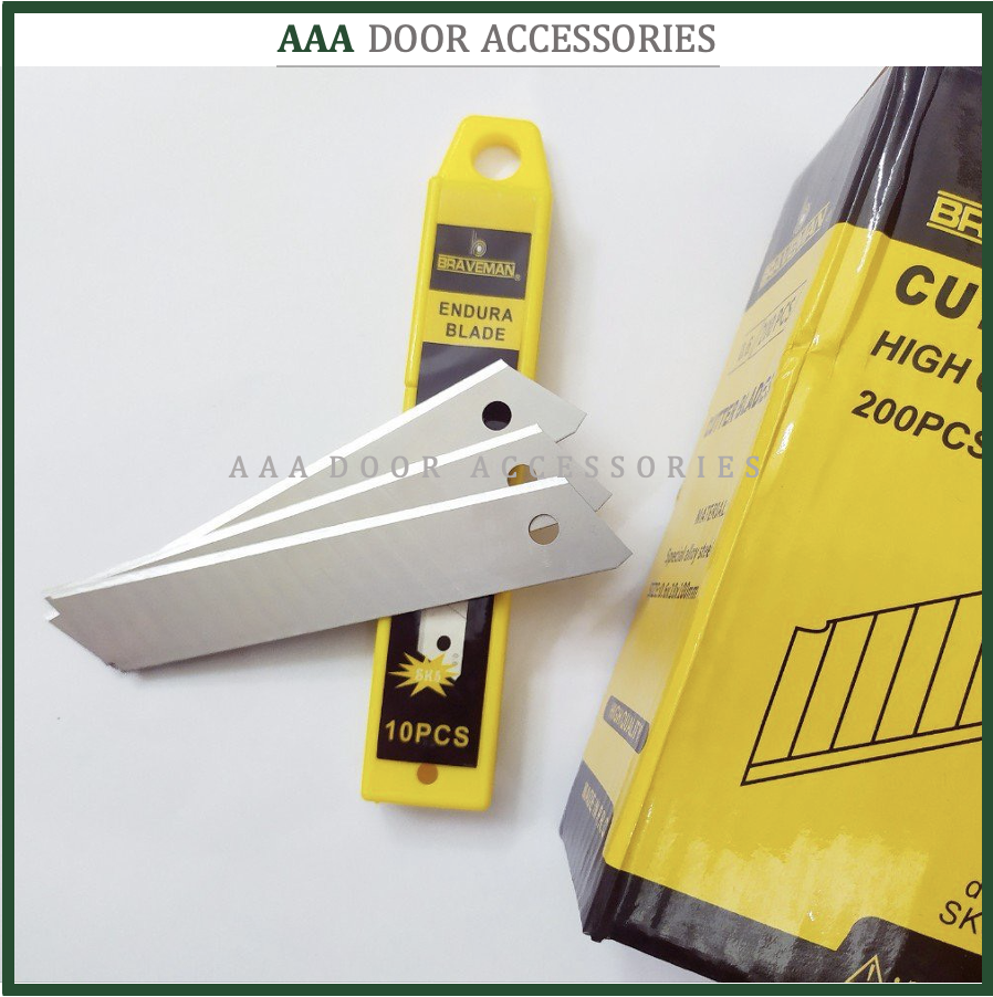 [BRAVEMAN] Hộp 10 lưỡi dao rọc giấy (hàng dày loại tốt)