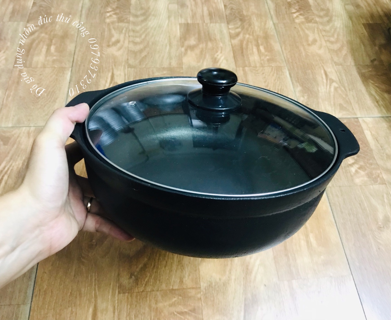 Nồi gang kho cá thịt, nấu cháo lẩu 27cm ( số 6 )