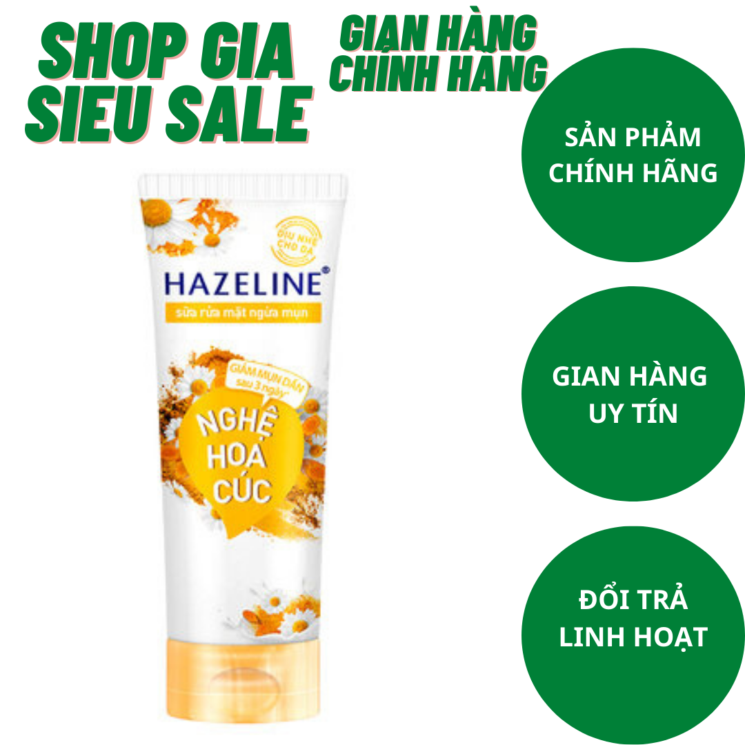 Hazeline sữa rửa mặt nghệ hoa cúc 100g