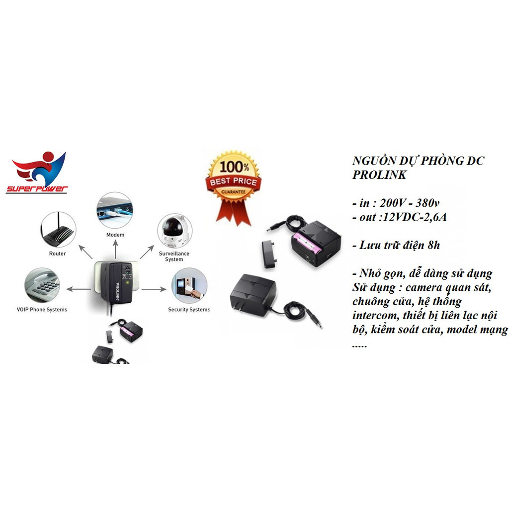 Adapter UPS dự phòng Prolink