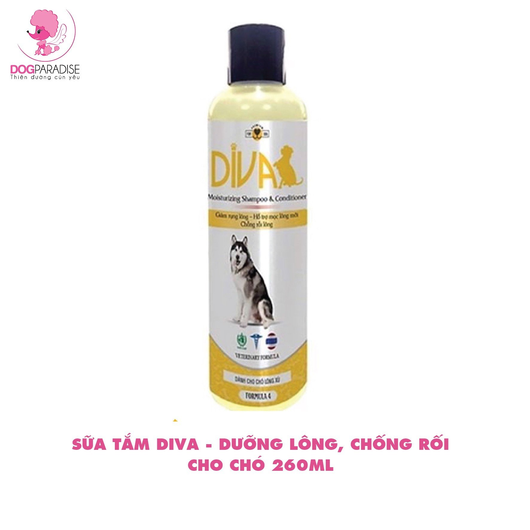 Sữa tắm Diva, khử mùi hiệu quả cho chó mèo, 260ml - 400ml - DogParadise PetShop